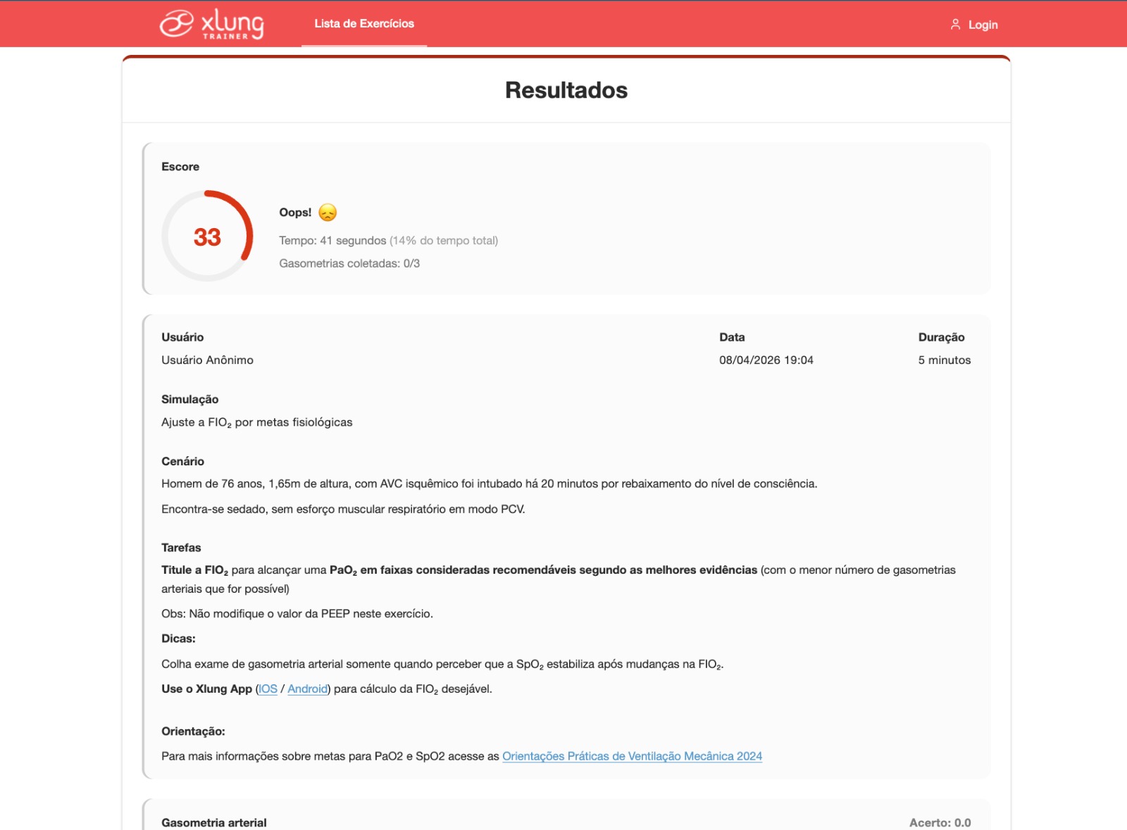 Confira seus resultados, compare com o gabarito e envie-nos seu feedback!