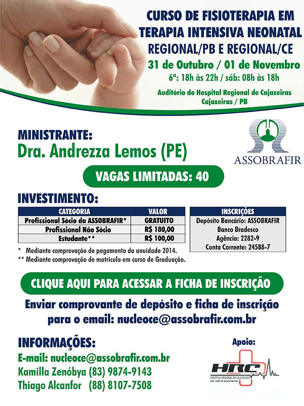 Curso de fisioterapia em terapia intensiva neonatal